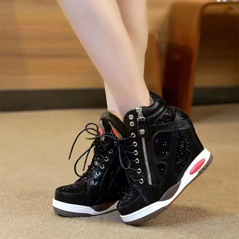 Shoes Womens Sneakers with Platform Woman Shoe Luxury Wedge Heel