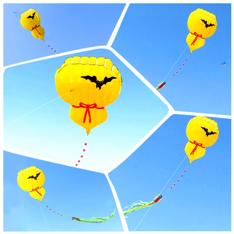free-shipping-gourd-kite-large-soft-kite-flying-string-line-bat-kite-cerf-windsurf-parapente-reel-for-winter-fishing-eagle-kite