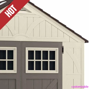 2025-hot8’x10’ Tremont Resin Shed, Vanilla & Slate – Backyard Storage Unit with Skylights, Reinforced Floor & Double Doors 1