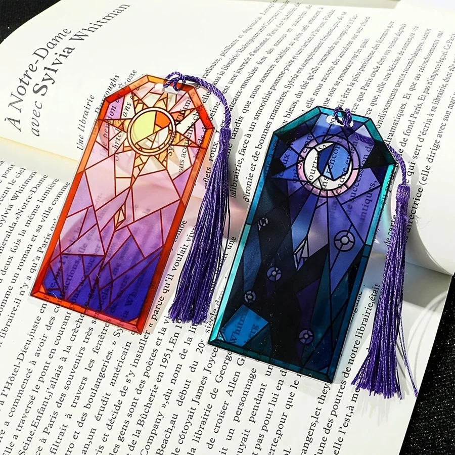 1pc Acrylic bookmarks-colored transparent page number markers perfect everyday accessory or gift for book lovers office