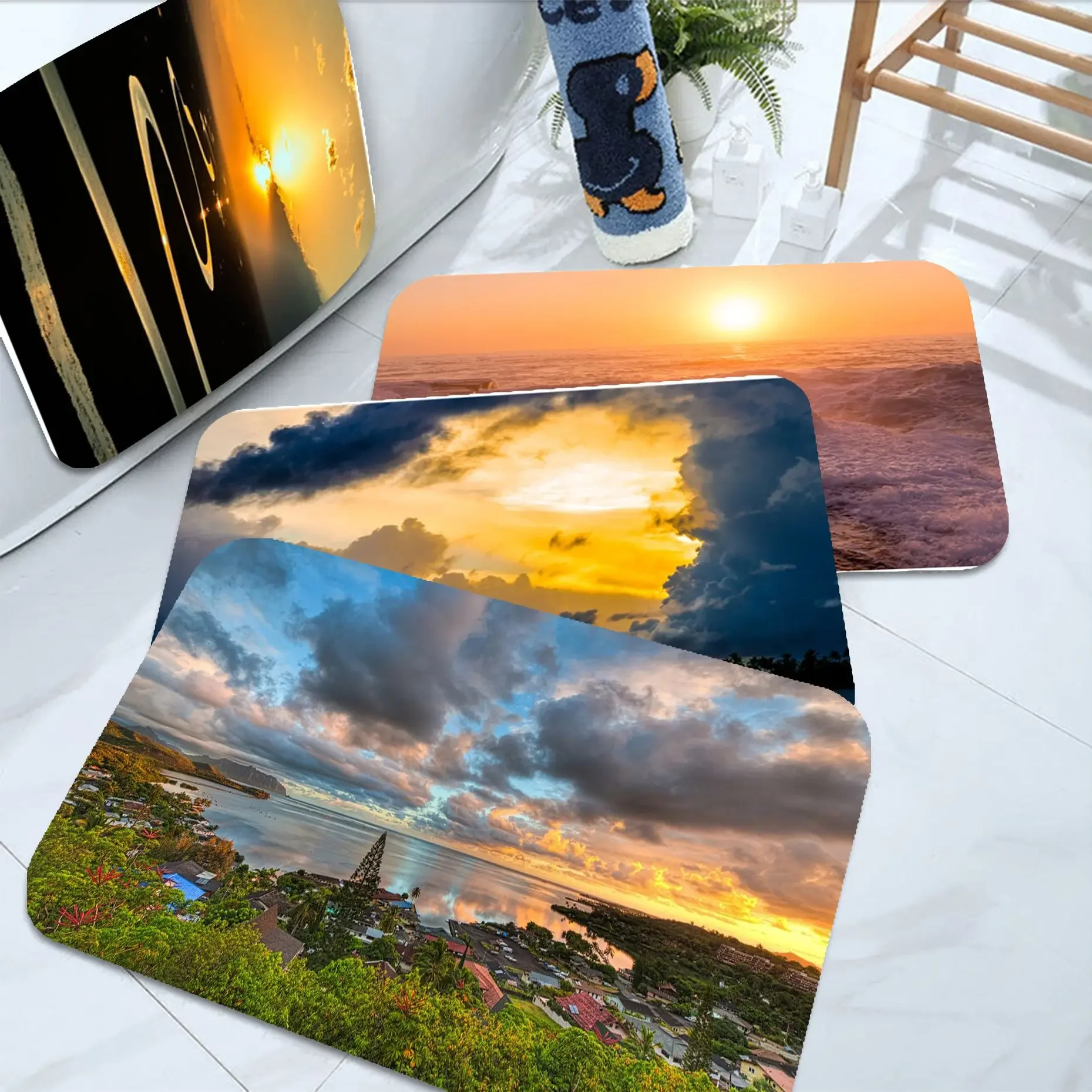 

Sunrise Entrance Door Mat Nordic Style Home Doormat Bathroom-Toilet Mats Bedroom Welcome Doormat