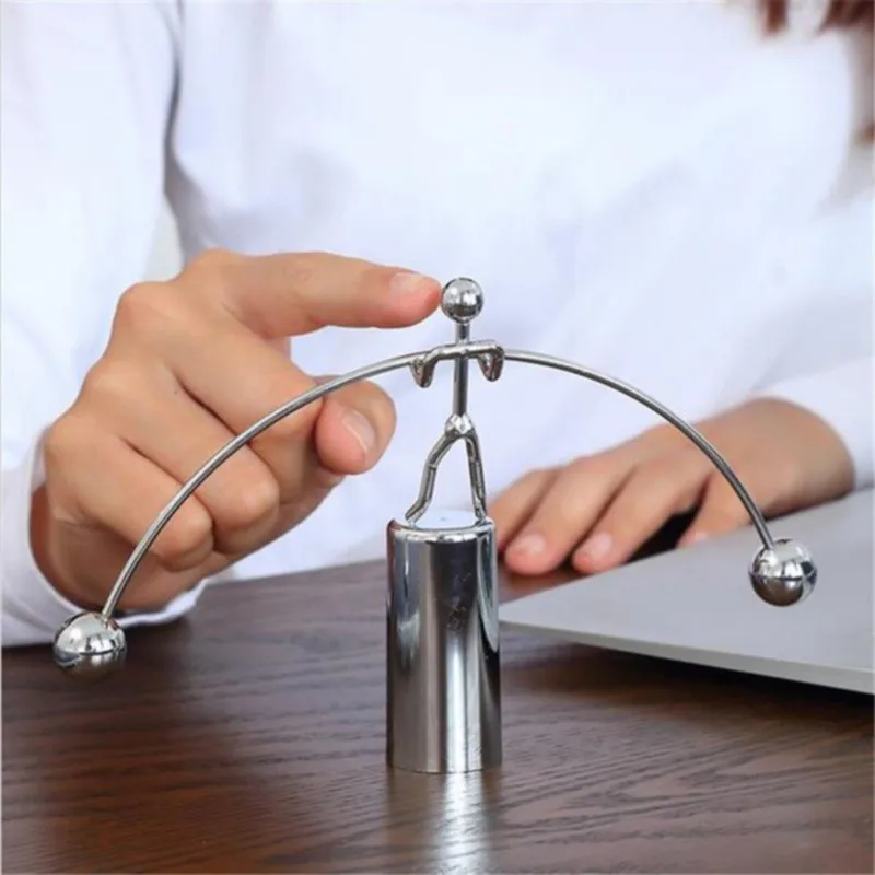 Newtons Cradle Balance Ball Swing Weightlifting Desktop Weights Physics Pendulum Metal Crafts