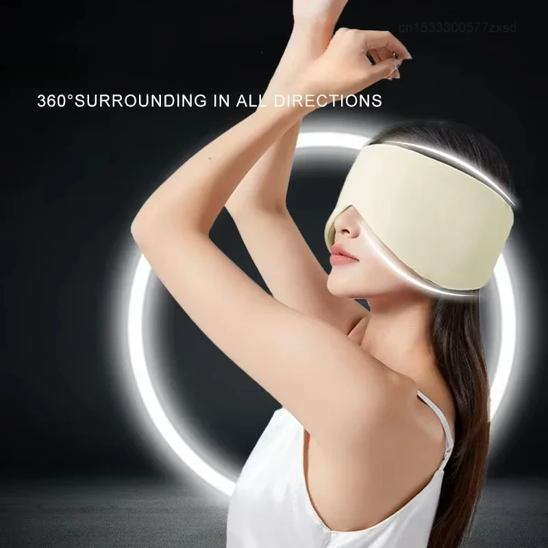 Enhanced Sleep Eye Mask: Ice Silk Breathable Comfort, Dual-Temperature Full Coverage Blackout with Noise Reduction