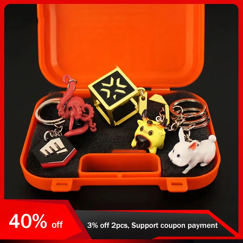 

Valorant Keychain Weapon Model Game Peripheral Angry Niu Niu Streamer Jade Rabbit Fist Championship Gun Pendant Alloy Keyring