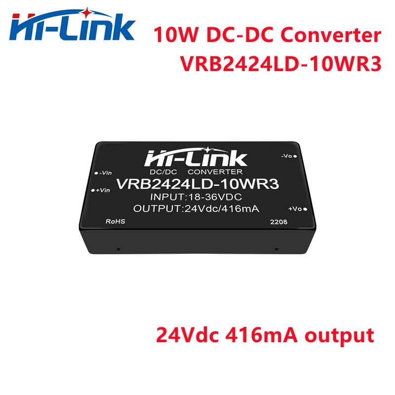 Hi-Link 2pcs/lot 18-36V to 24V 420mA Step down DC Converter Isolated VRB2424LD-10WR3 Switching Power Supply Module