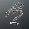 Opium 'O' Necklace High Polished Stainless Steel Pendant Nk Chain 4mm 24'' For Mens Jewelry 3