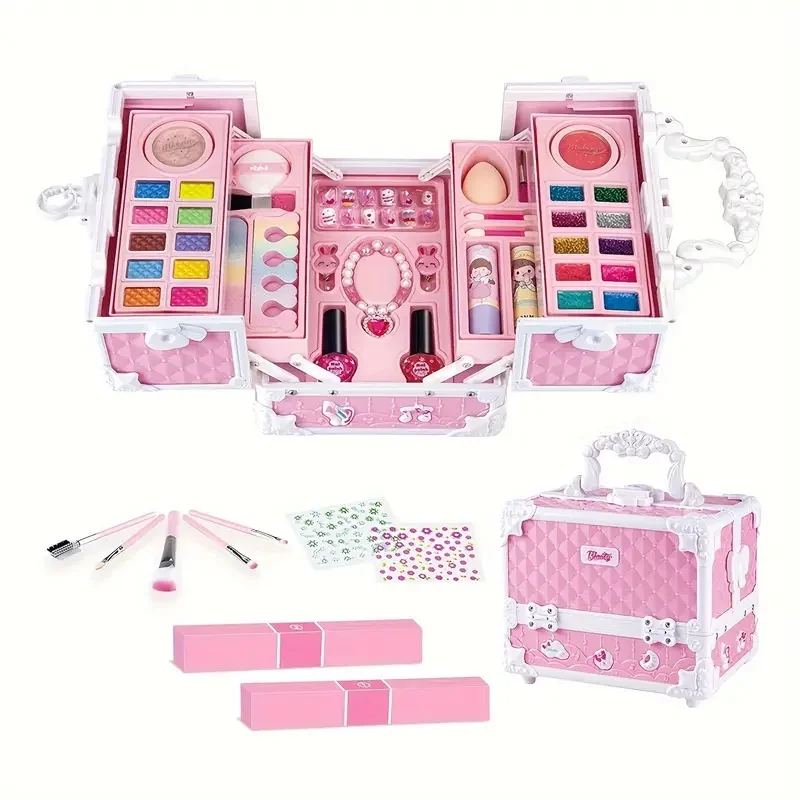 Children's makeup makeup set Treasure box Hand box nail polish washable toys for girls
