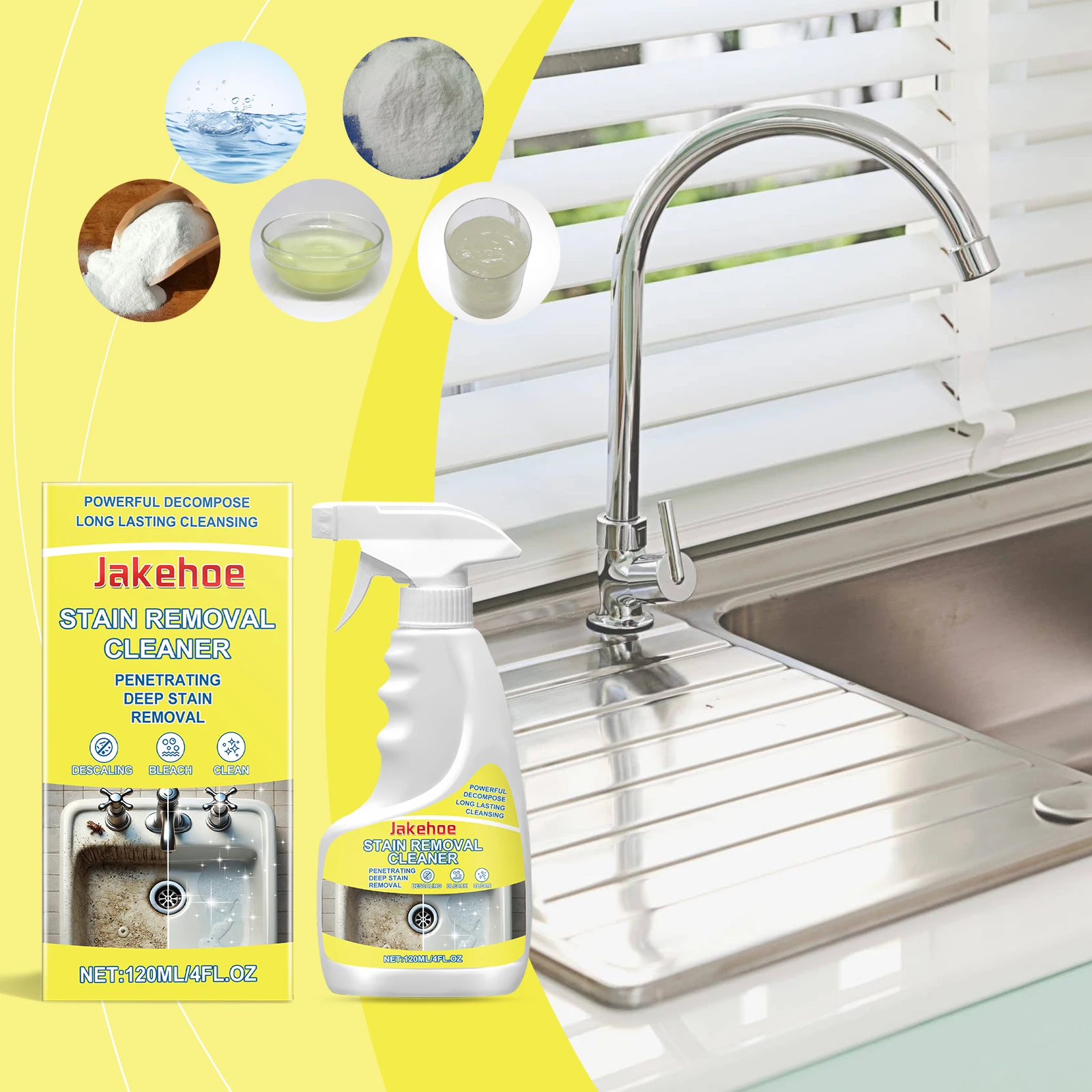 Determination cleaner Scale household tile gap refrigerator sink toilet detergent cleaner