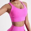 Solid Color Women Cross back Fitness sport Bra high strength Tight Top Comprehensive Training Gym Yoga Underwear With Chest Pad 5