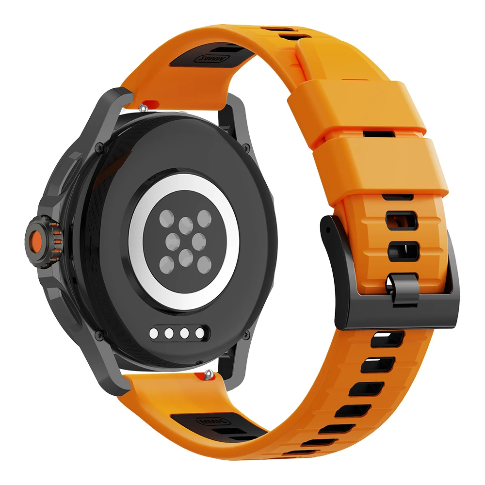Sporty Two-Tone Silicone Wristband - 24mm Strap