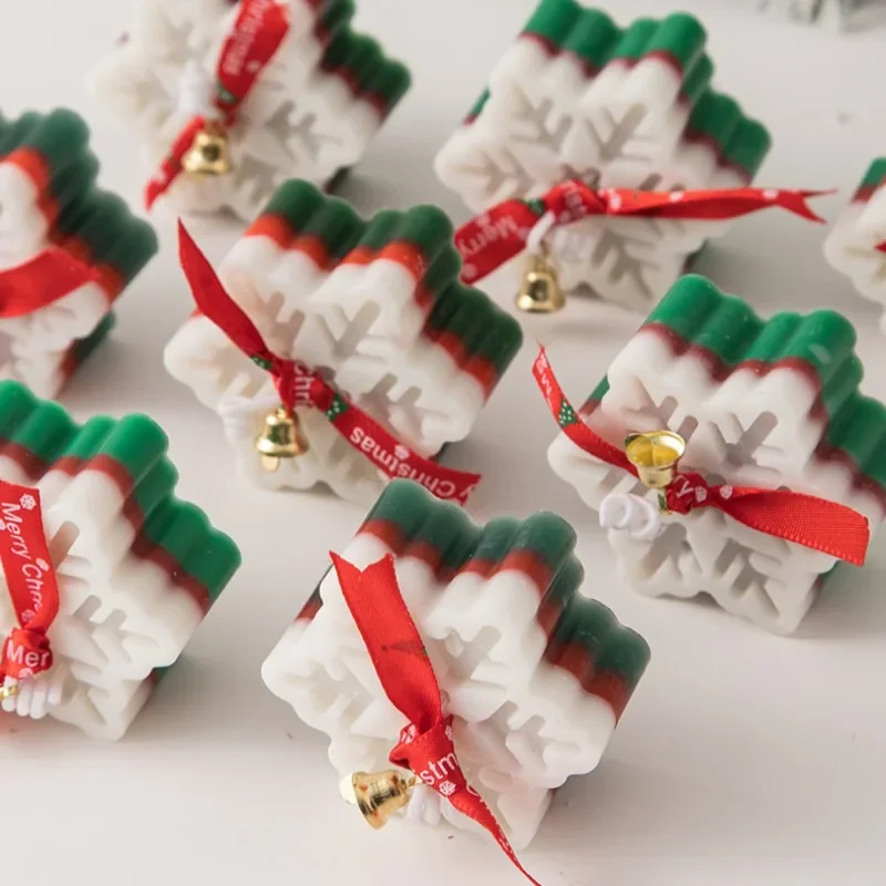 Christmas Snowflake Candle Mold DIY Gypsum Dropping Glue Aromatherapy Resin Handmade Soap Mold