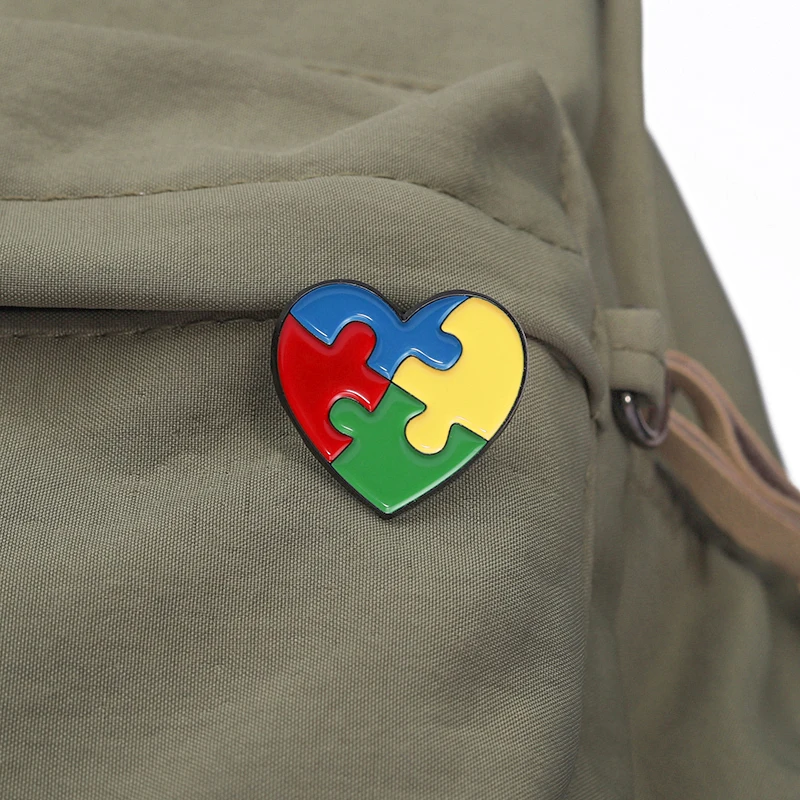 VERSCHIEDENE, NICHT WENIGER Emaille-Anstecknadeln, individuelle Pflege für Kinder mit Autismus, Broschen, Anstecknadeln, Kleidung, Schmuck, Geschenk für Freunde – Detail 10