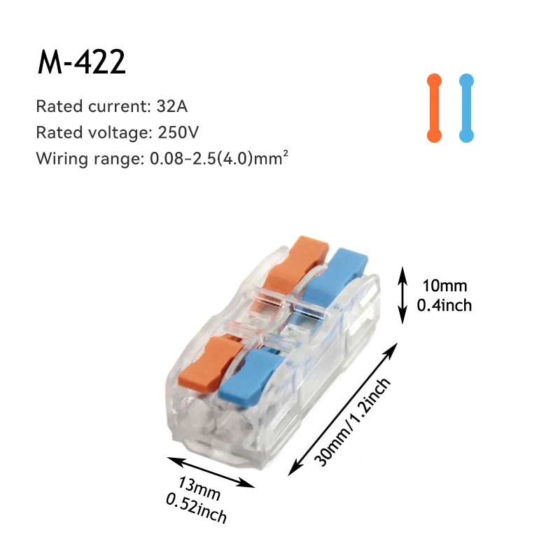 10/50pcs Quick Wire Connector Universal Compact Wiring Splicing Conector Electrical Push In Lighting Terminal Block Connector image 7