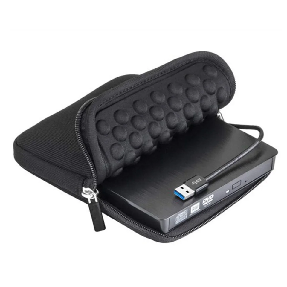 Computer externe CD-DVD-Laufwerk Speicher Schutz Trage tasche Festplatte Neopren Hülle Trage tasche CD-Player tragbare Tasche – Detail 4