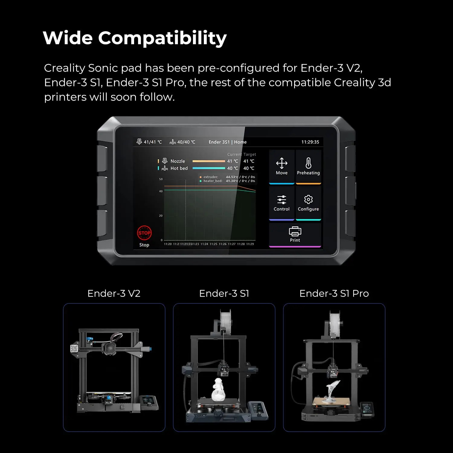 Creality-ソニックタッチスクリーン3Dプリンター,高速印刷,Ender 3 pro 
