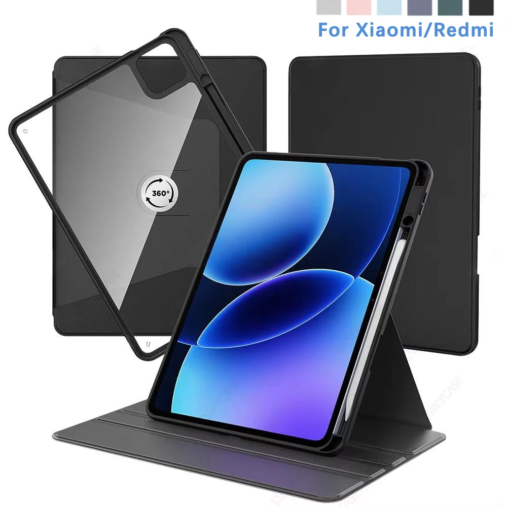 360° Rotating Tablet Case with Pencil Holder