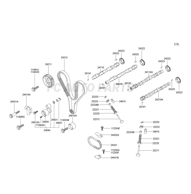 2443137100 24431-37100 For Hyundai Sonata Guide-chain Lower