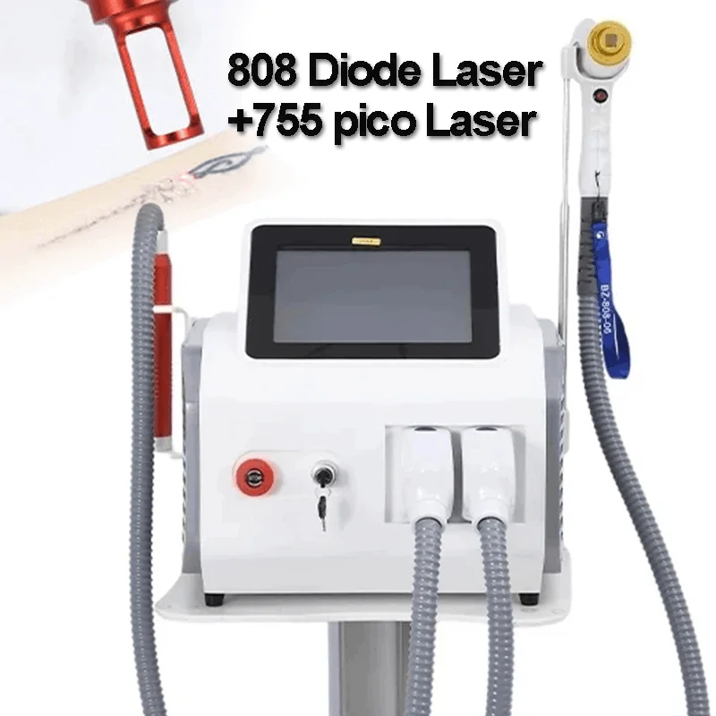 

Новейший 2-в-1 Q переключатель NDYAG 755 нм PICO второй лазер для удаления татуировок и 808 диодный лазер Ice безболезненное удаление волос аппарат для красоты