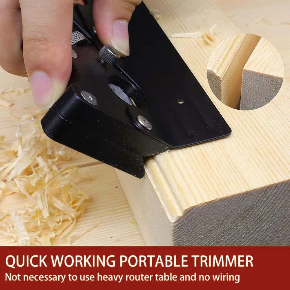 Woodworking Hand Tools Wood Trimming Tool Chamfer Plane Backer Woodworking Hand Planer for Quick Edge Planing Radian Corner Plane Trimming Carpenter Hand DIY
