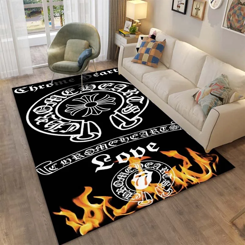 C-Chrome Hearts Rug and Carpet Fashion 3D Printing Decorate Floor Mat  Living Room Bedroom Decorate Large Area Soft Rug - AliExpress