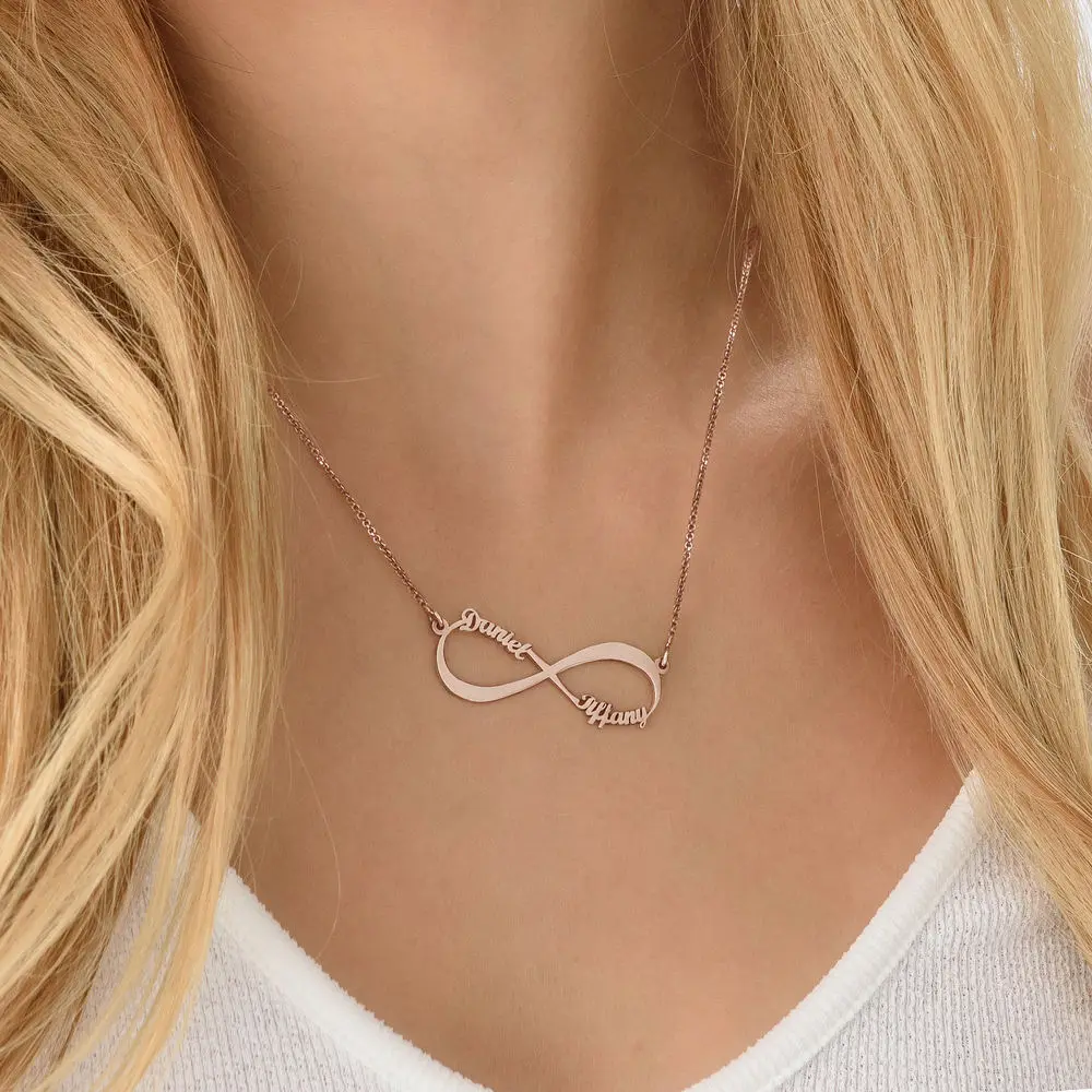 MODIAN Collana con ciondolo amore infino romantico in argento sterling massiccio 925 brillante con zirconi trasparenti per le donne, regalo di anniversario