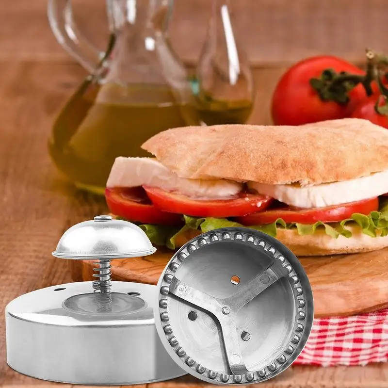 Sandwich Cutter and Sealer, Decruster Sandwich Maker for Sandwiches, Hamburgers, Pie and More, Sandwich Press Great, Silver