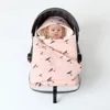 Newborn Baby Blanket 0-3Months Sleeping On Basket Stroller Car Seats Outside Travel Portable Windproof Warm Swaddle Wrap Hooded 5