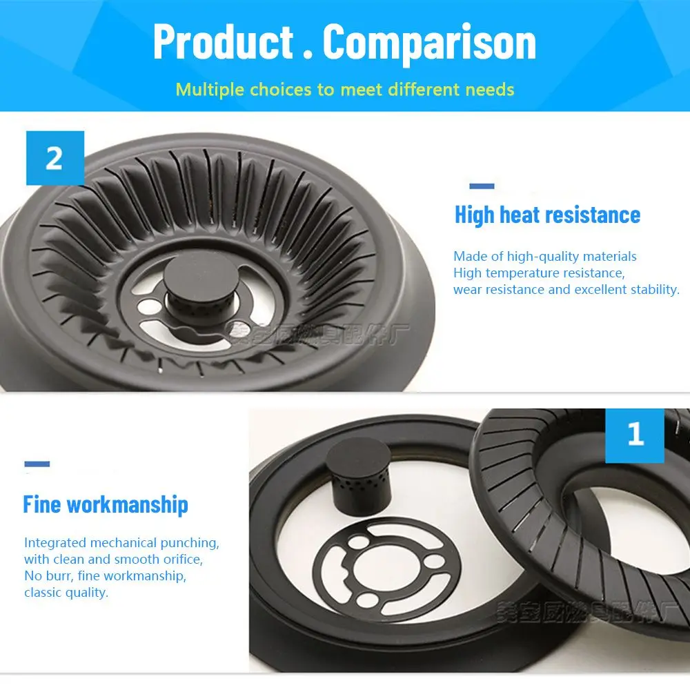 Household Embedded Gas Stove High Quality Diffusers Stainless Lids High Foot Burner Core Fire Gas Stoves Burner Lids Cover