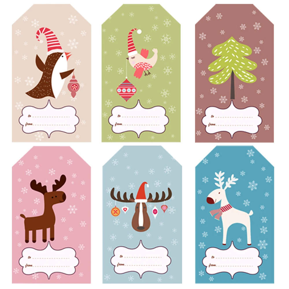 50-250 stücke Rechteck Weihnachten Geschenk Box Decor Dichtung Aufkleber Neue Frohe Weihnachten Aufkleber Nette Santa Aufkleber Schreibwaren – Detail 4
