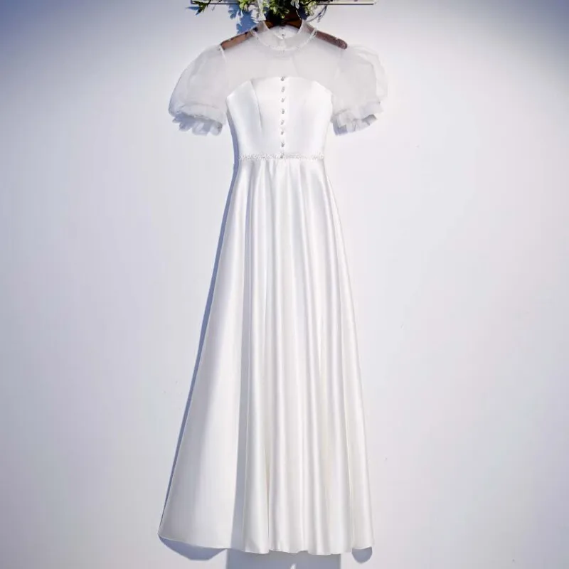 Женское-вечернее-платье-в-пол-белое-элегантное-платье-с-высоким-воротом-и-коротким-рукавом-со-шнуровкой-трапециевидного-силуэта-модель-c1468