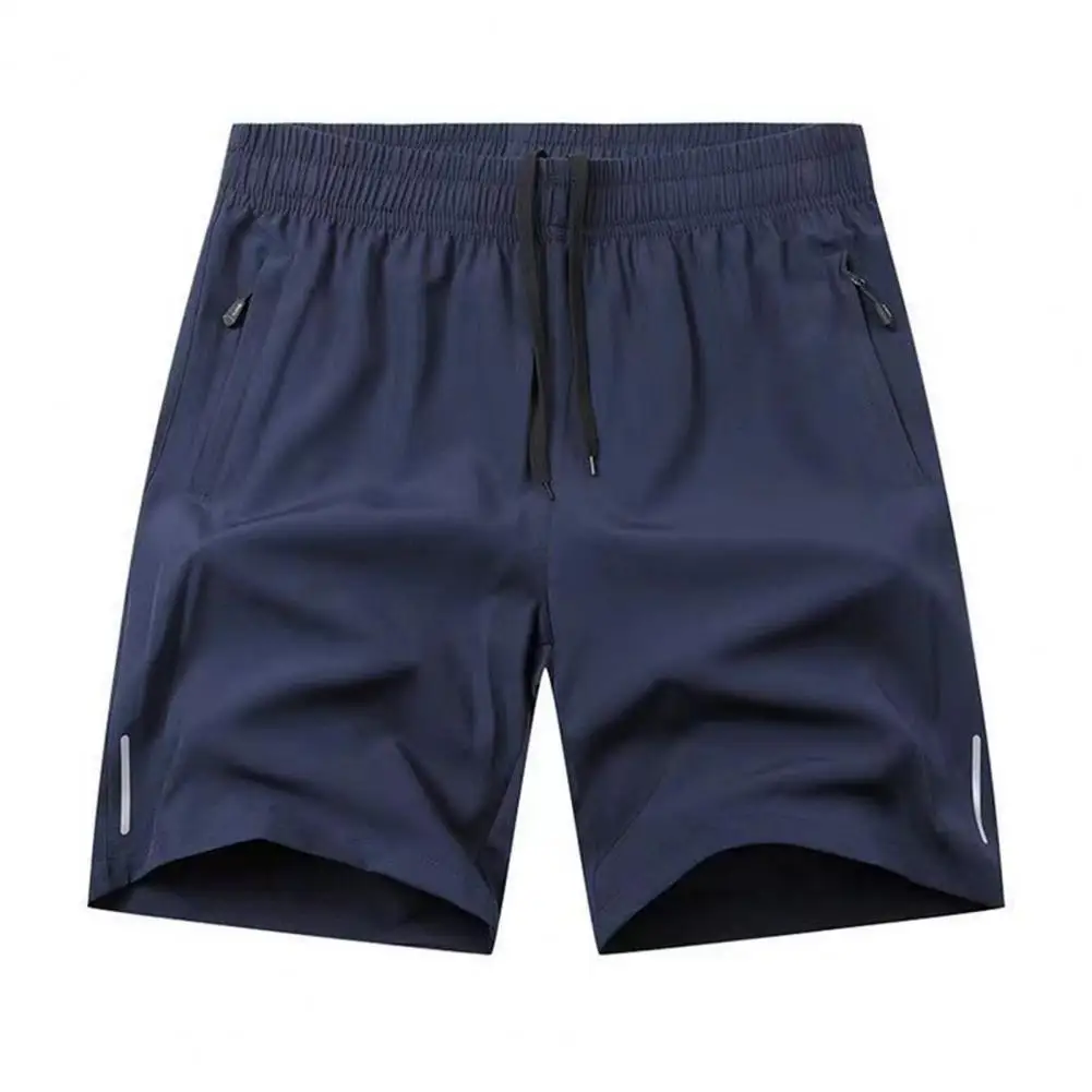Short de plage pour hommes, cordon élastique, taille, séchage rapide, pantalon court décontracté avec poches renforcées, vêtements de sport de rue