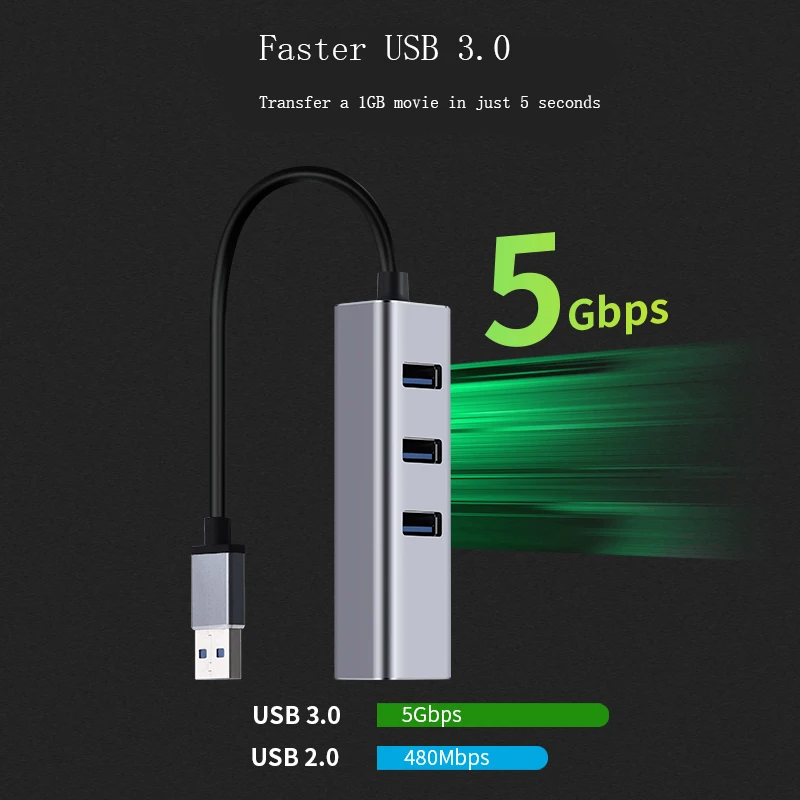 EATPOW 4 Port USB 3.0 Hub USB Hub High Speed type c Splitter For PC Computer Accessories Multiport HUB USB 3.0 2.0 Adapter