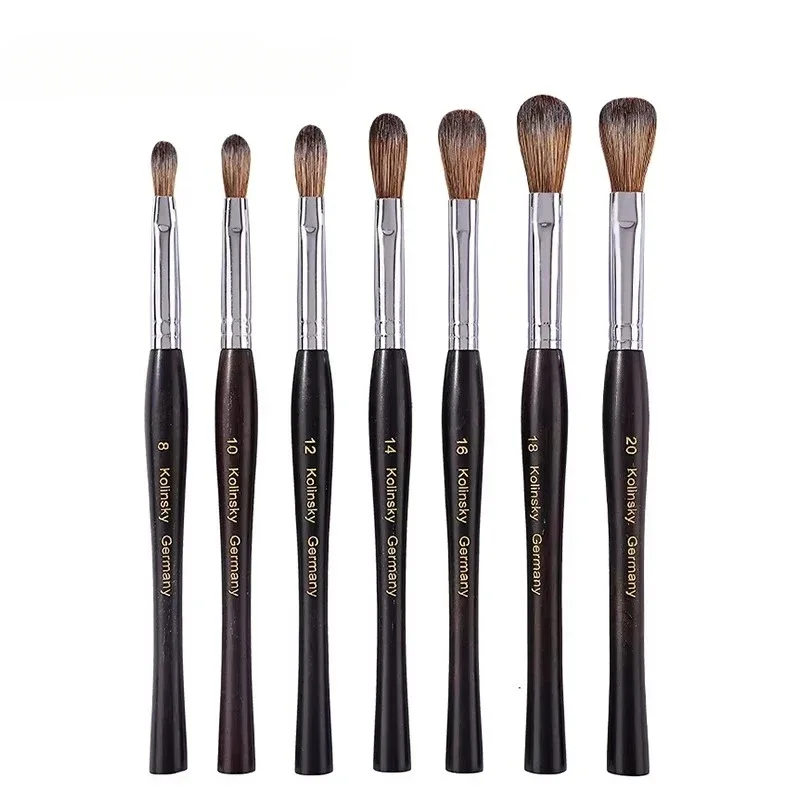 100% Pure Hair Nail Brush Sandalwood DIY Painting Drawing Nail Pens Manicure Tools Gel Nail Polish Extension Builder