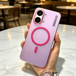 Translucent Ultrathin Skin - Friendly Magnetic Phone Case - Poco M8 (Pink)
