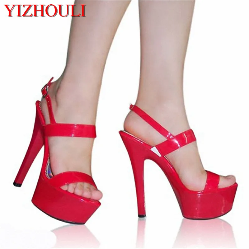 

The 15 cm tall star sexy model catwalk shows the plus-size shoes, the banquet pole dance shoes