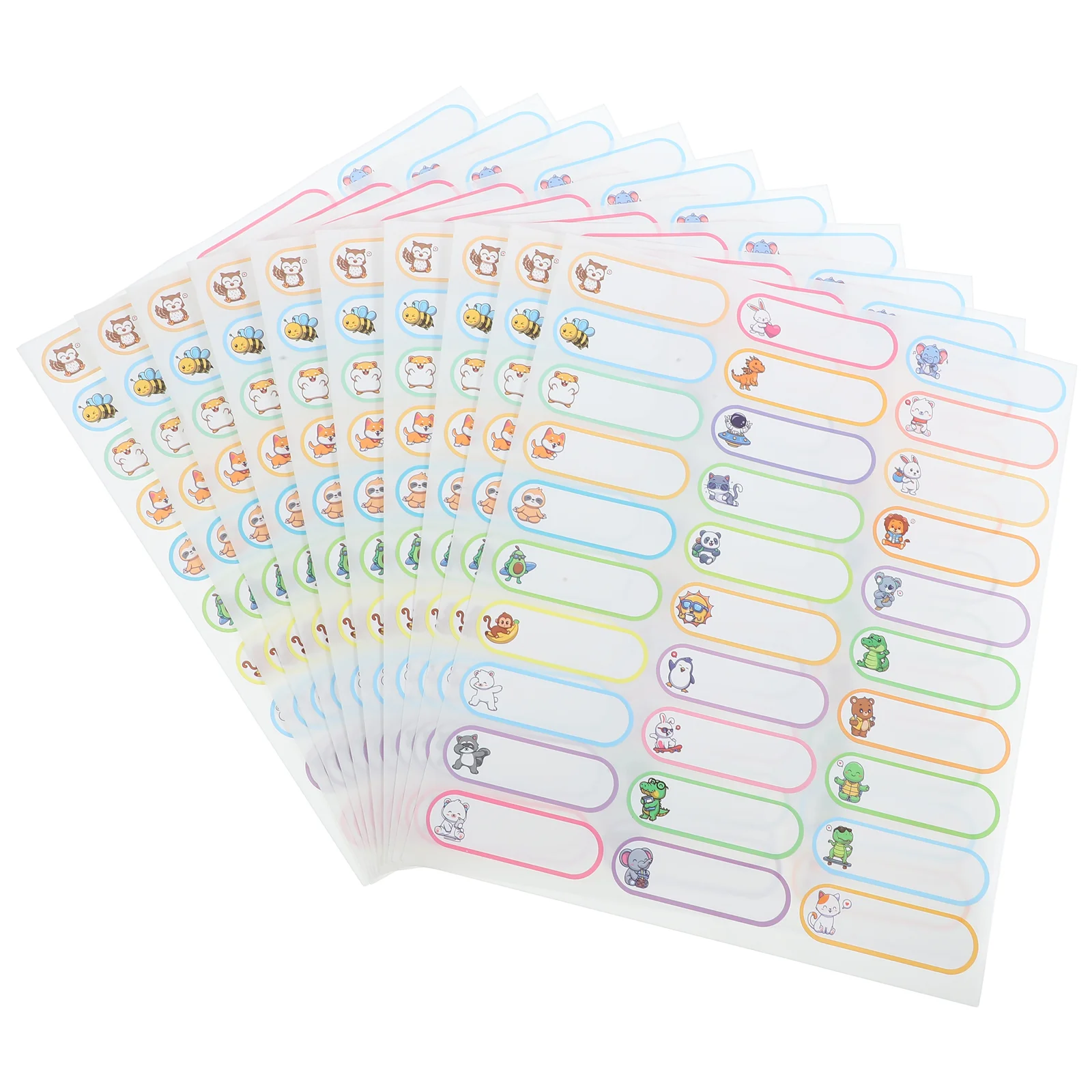 

10 Sheets of Blank Name Stickers Classification Marking Tapes Self-adhesive Labels Stationery Stickers