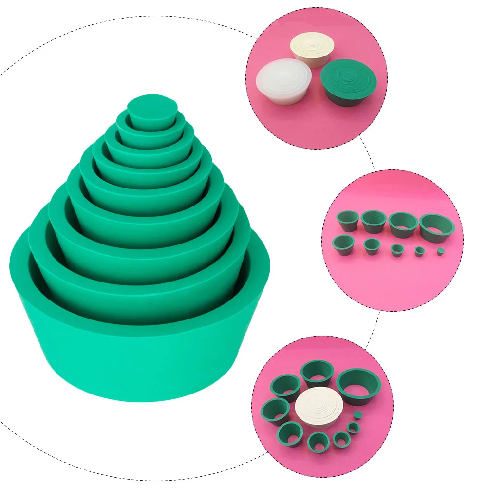 Chemistry Lab Filter Kit 9pcs Silicone Funnel Holder Filter