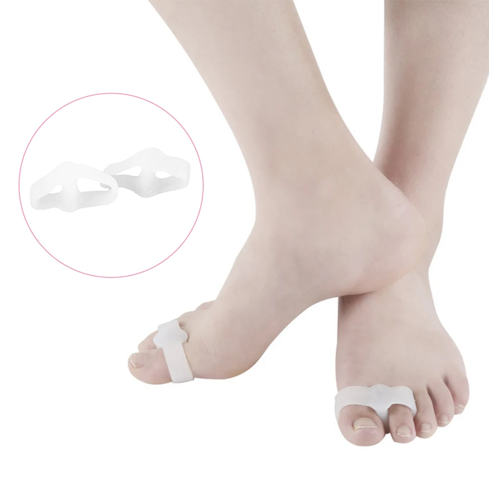 1Pair Bunion Toe Corrector Pain Relief Finger Bunion Orthotics Protector Soft Overlapping Toe Straightener for Plantar Fasciitis