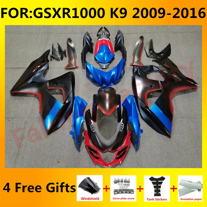 

Motorcycle Fairing kit fit for GSXR1000 GSXR 1000 GSX-R1000 2009 2010 2011 2012 2013 2014 2015 2016 K9 Fairings set blue black