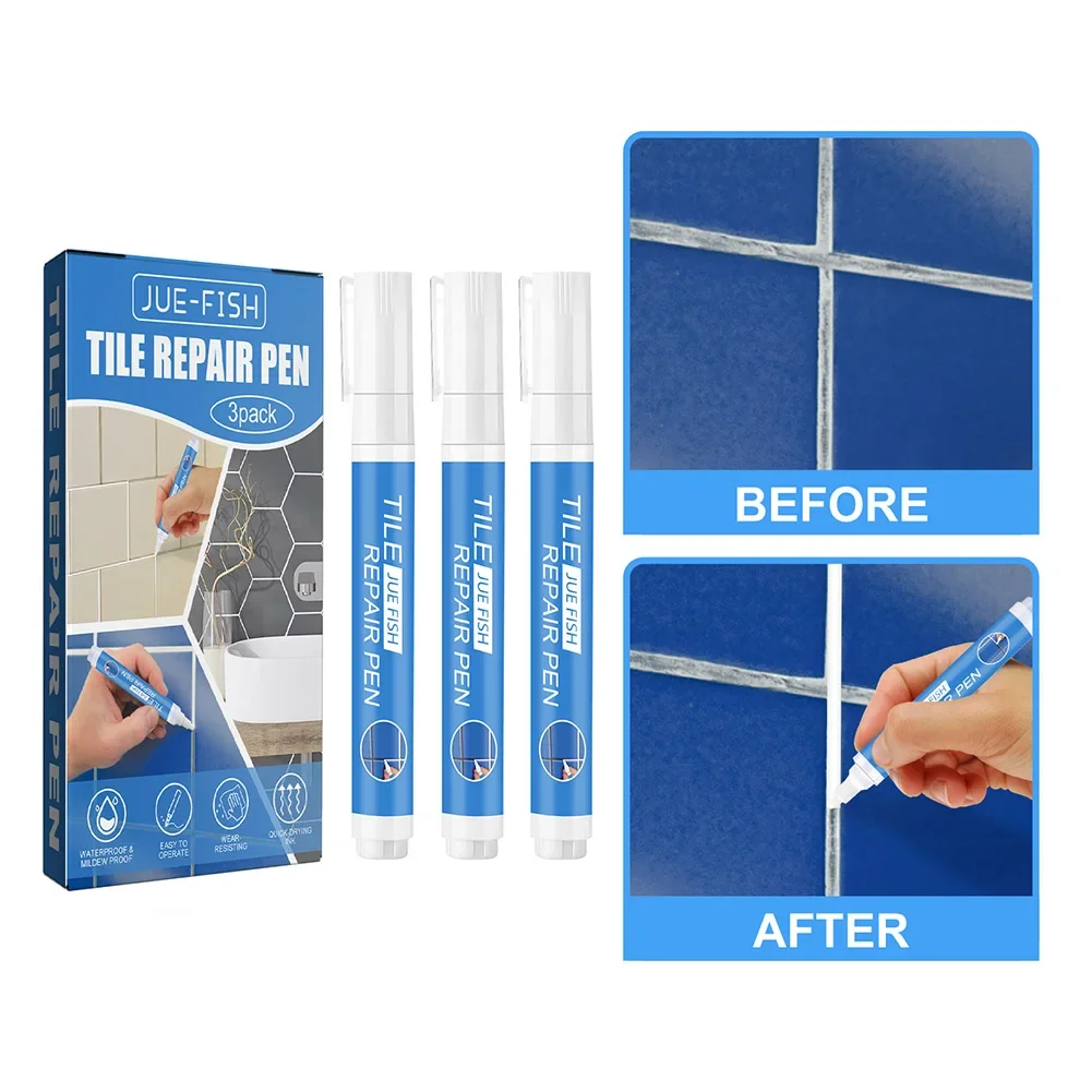 120ML Tile Gap Refill Grout Pen White Tile Seam Agent Grouting Filler Glue Ceramic Floor Gap Sealer Repair Paste Fill In Agent