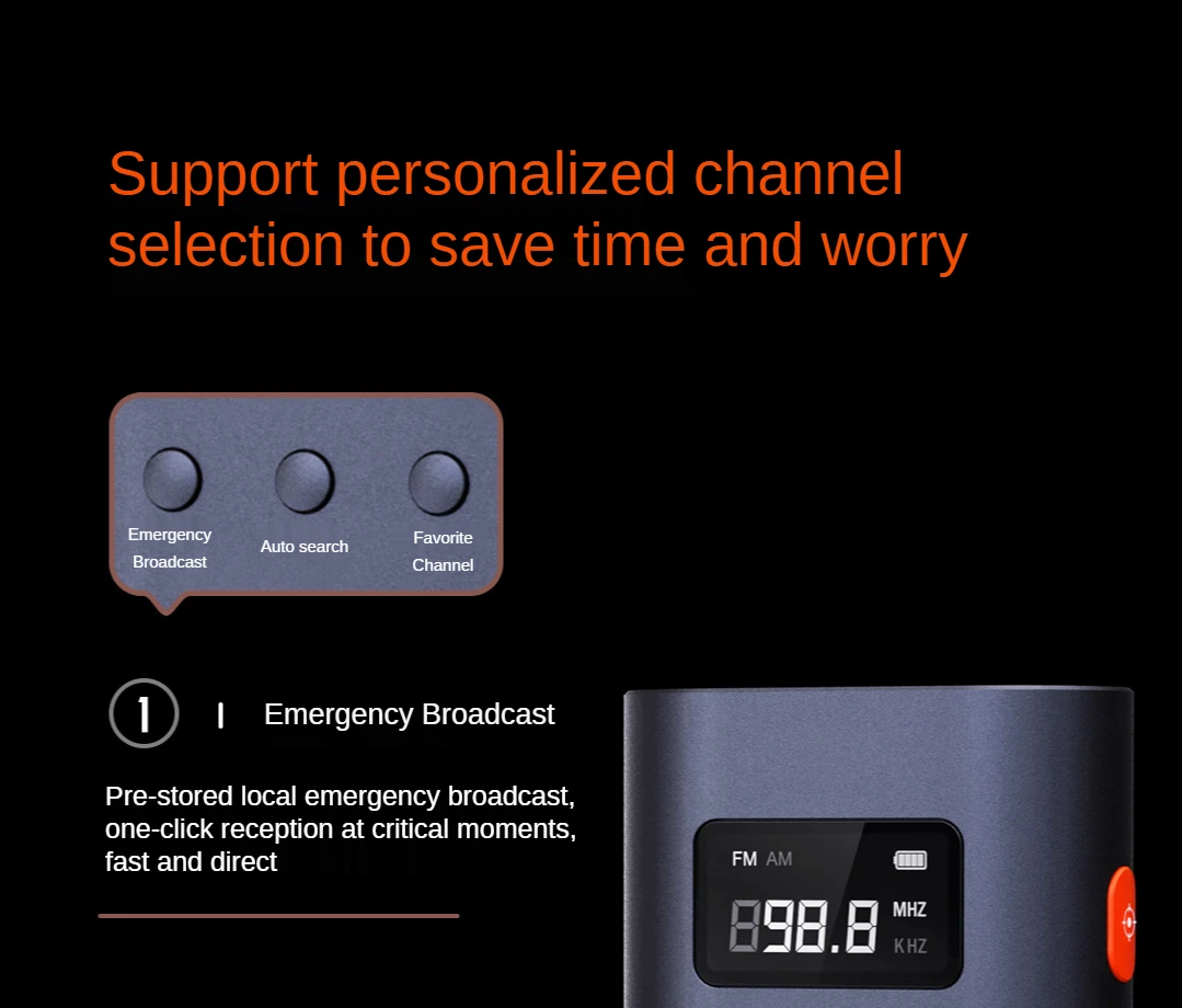 NexTool 6 In 1 Emergency Radio Hand Crank Portable Weather Radio with 4500mAh Power Bank