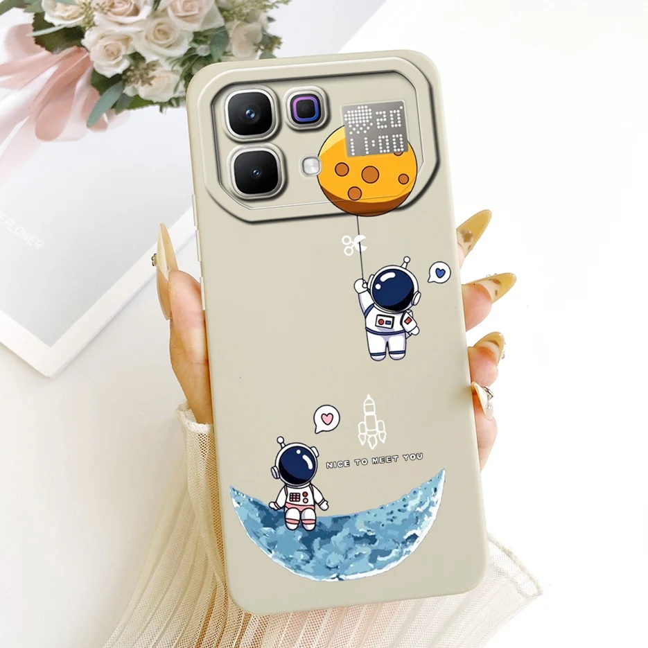 Cute Cat Astronaut Cartoon Soft Silicone Phone Case
