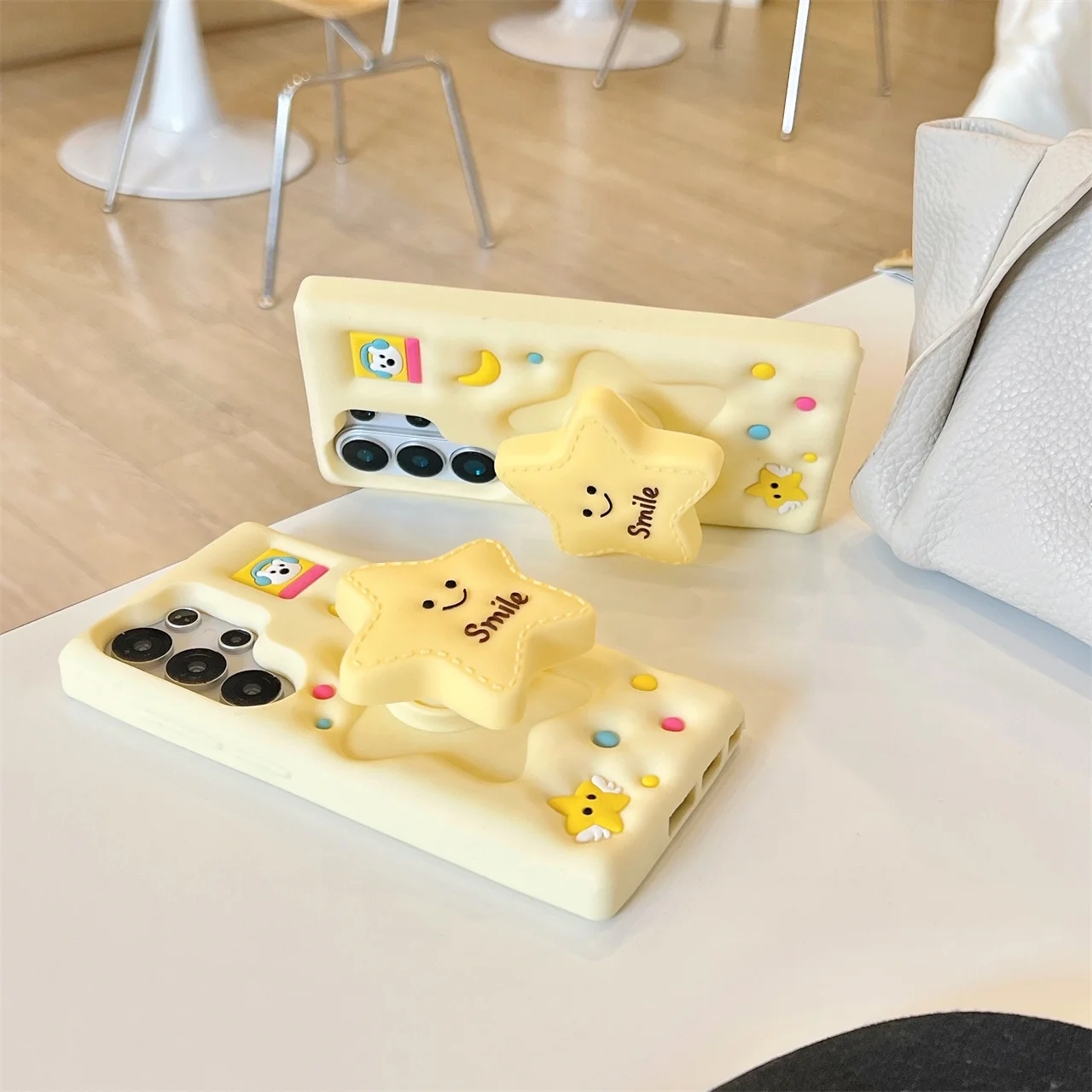 Star Kickstand Soft Silicone Folding Bracket Case