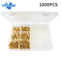 1000pcs ชายหญิงกล่องสายไฟฉนวนสายเชื่อมต่อ 2.8/4.8/6.3 มม.ไฟฟ้า CRIMP เทอร์มินัล Termin Spade ตัวเชื่อมต่อชุด 6