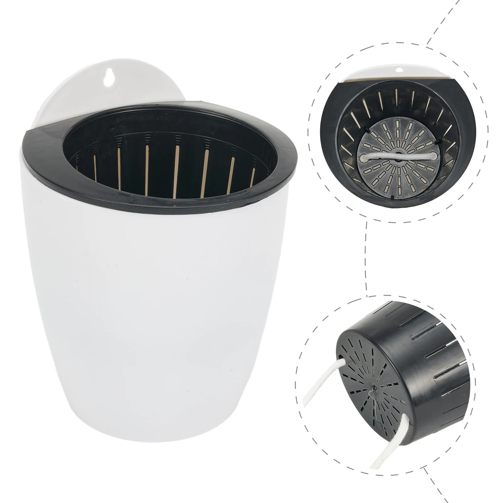 Transparent Self-Watering Flowerpot with Automatic Water-Absorption System