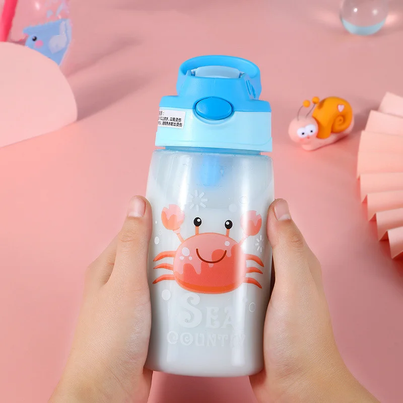 Cute Little Boys Plastic Cup Children Water Cup Sippy Cup Creative