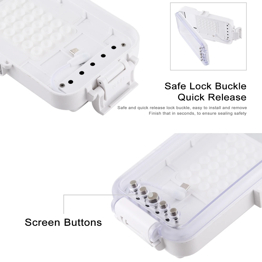 PULUZ 45m/147ft Waterproof Diving Case for 17 Air/ 17 16 15 Pro Photo Video Taking Underwater Housing Cover Android Universal