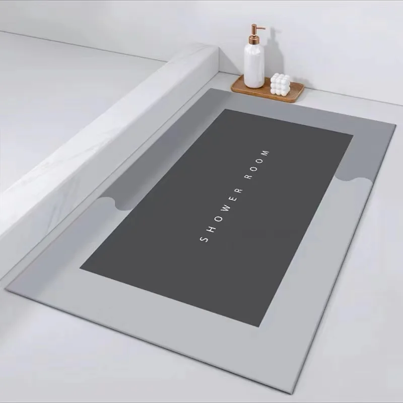 Super Absorbent Bathroom Mat Non-Slip Diatom Mud Toilet Pad Quick-Drying Floor Mat Bath