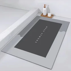 Ultra - Absorbent Quick - Dry Non - Slip Bathroom Floor Mat - 500MMx800MM (Grey)
