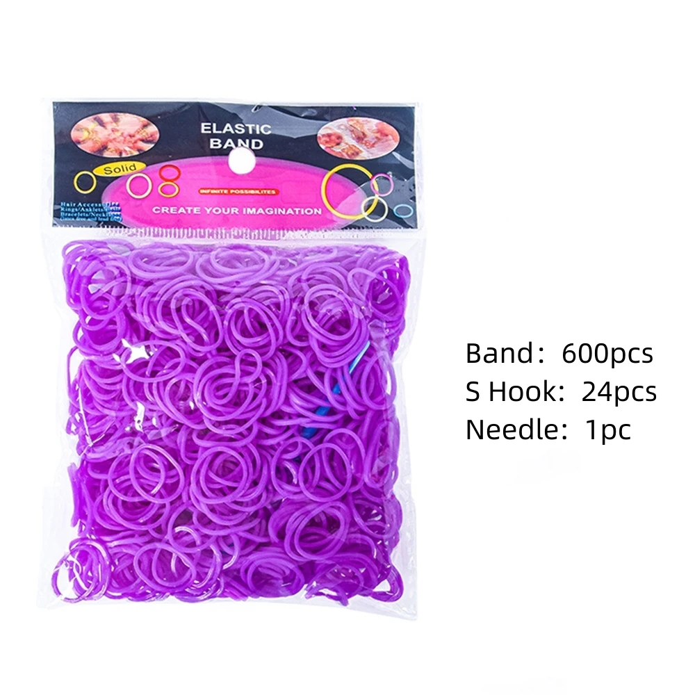Rainbow Loom Crafting Kit: 600-Piece Rubber Band Refill with Hooks for DIY Jewelry and Accessories